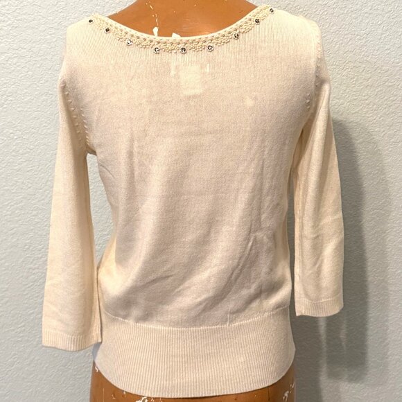 Lot 2 Vintage Y2K Womens Top Sweater XS / Petite Beaded Blouse Fairy Knit - Picture 4 of 16